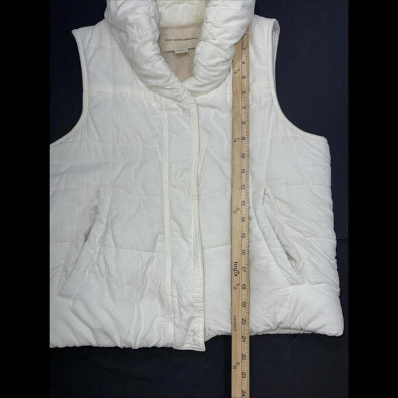 Anthropologie Pilcro Cream Preppy Luxury Designer Puffer Vest Small - Picture 13 of 15